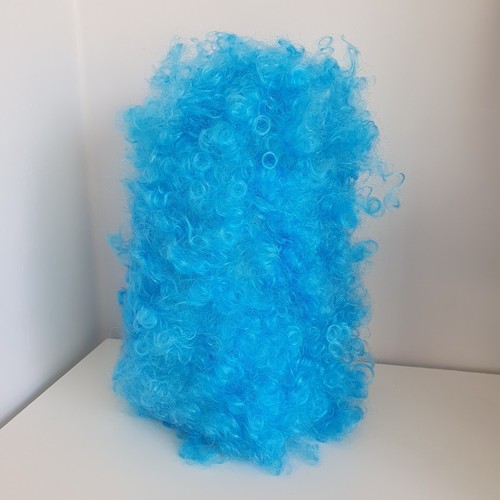 Blue beehive wig curly - wig,