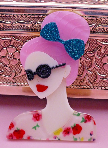 Vintage modern brooch handmade - modern,