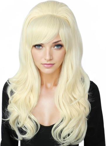 Linfairy long wavy blonde wig - long,