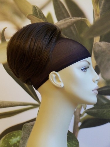Medium brown beehive bun - brown,
